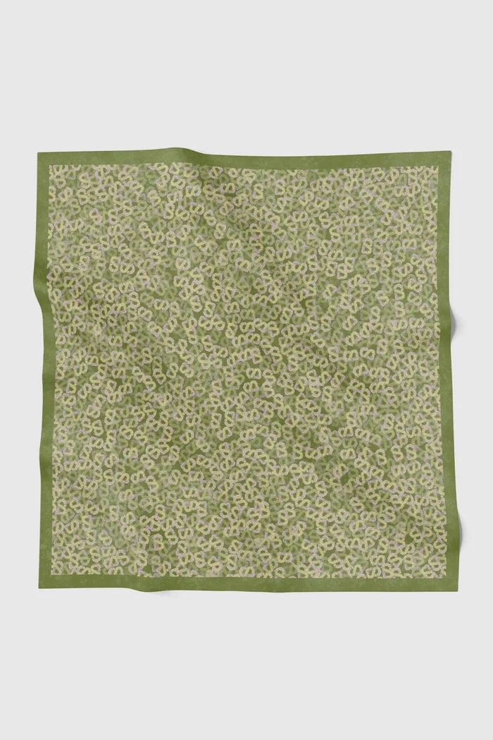 samla de fleur scarf in olive branch by buttonscarves