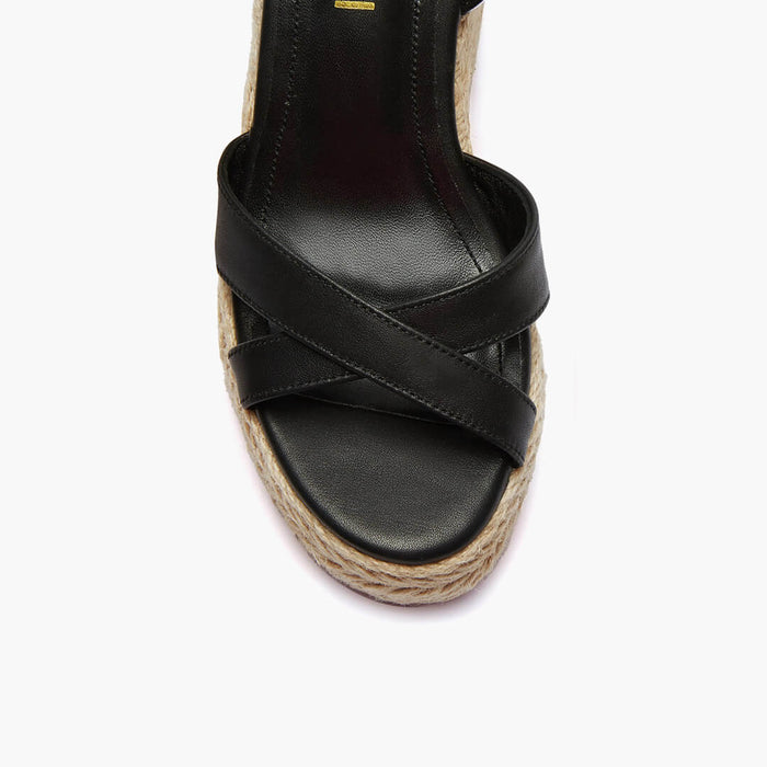 SANLY - black x-strap espadrille