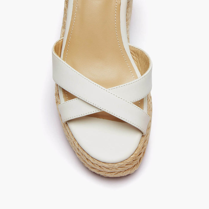 SANLY - white x-strap espadrille