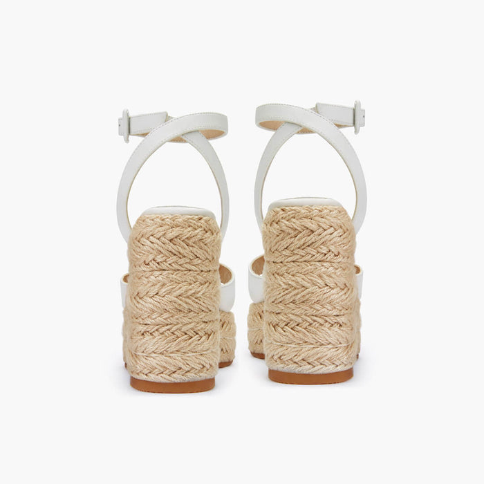 SANLY - white x-strap espadrille