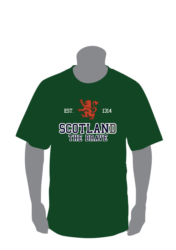 Scotland Est 1314 The Brave Applique T-Shirt