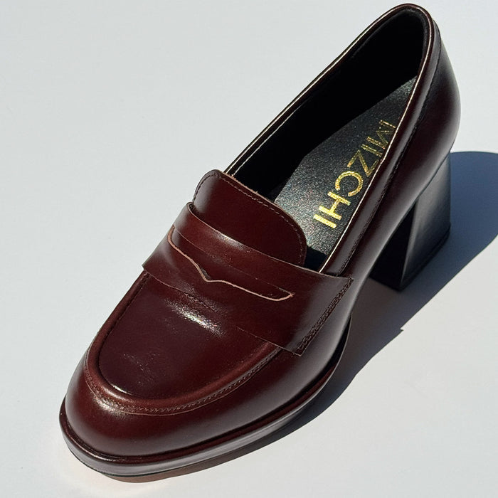 SHARE BROWN - platform heel brogue