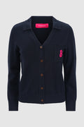 signature cardigan in navy by buttonscarves