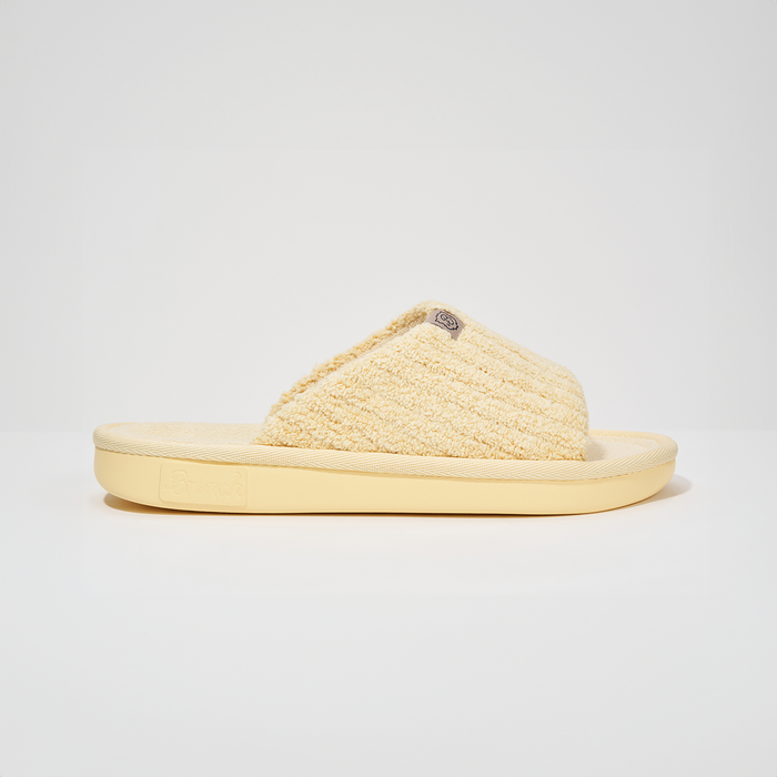 Brunch Slide in Limoncello ribbed terry, product view 3