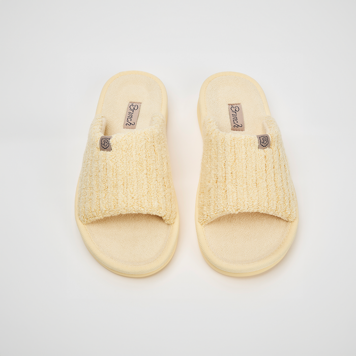 Brunch Slide in Limoncello ribbed terry, product view 4