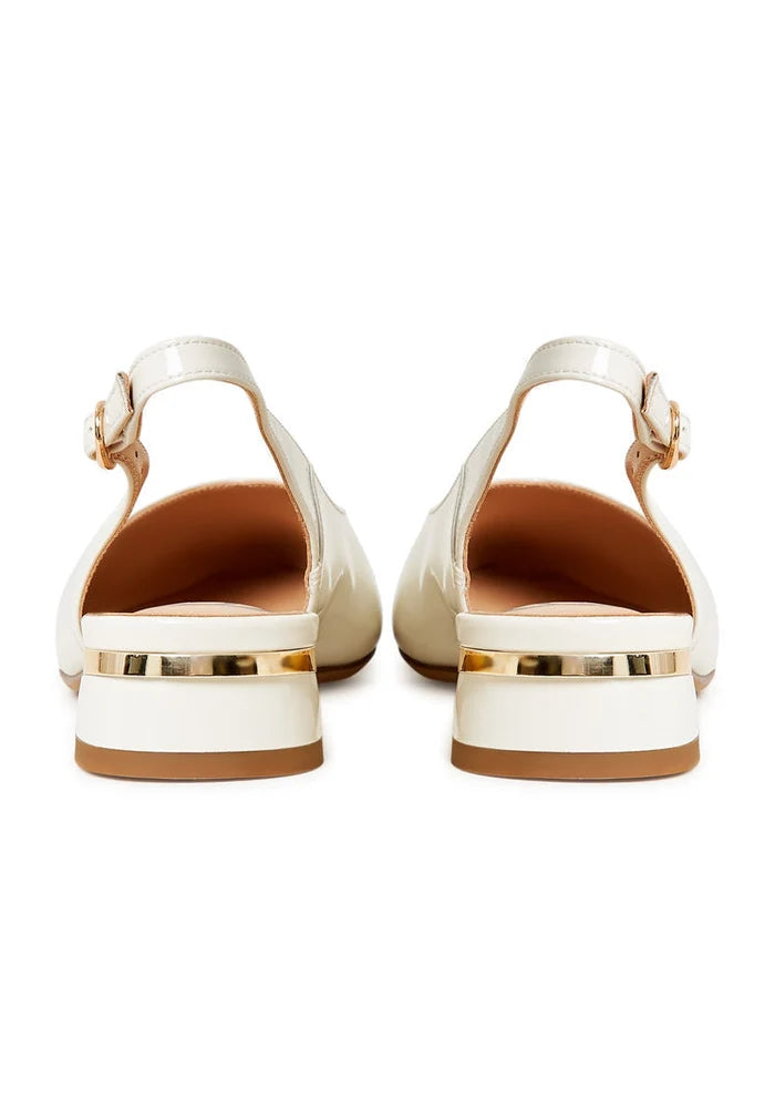 Slingback Ballerinas - White