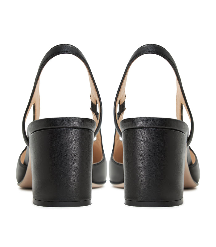 Slingback Block Heels Pumps Jasmine - Black