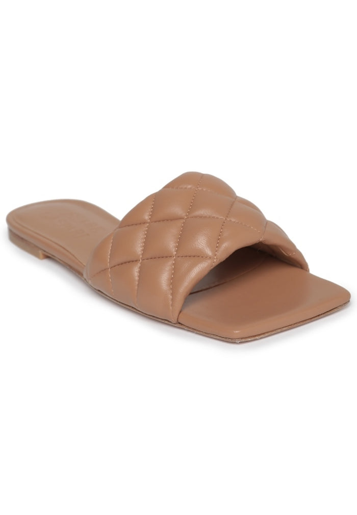 Slip On Leather Mules - Brown