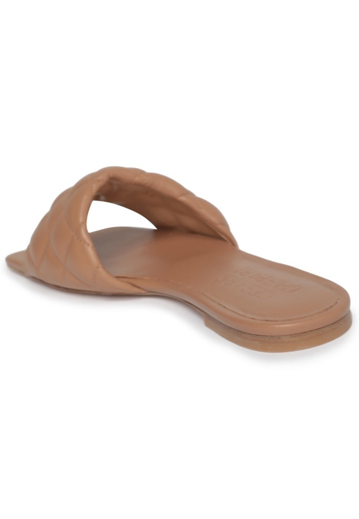Slip On Leather Mules - Brown