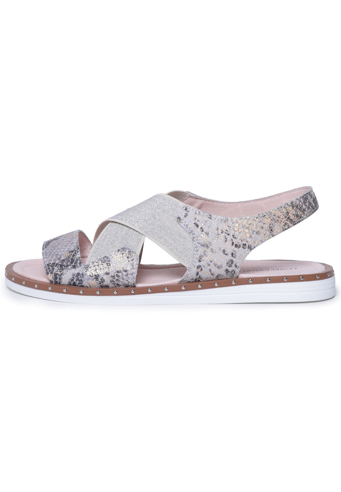 Square Heel Leather Open Toe Sandals