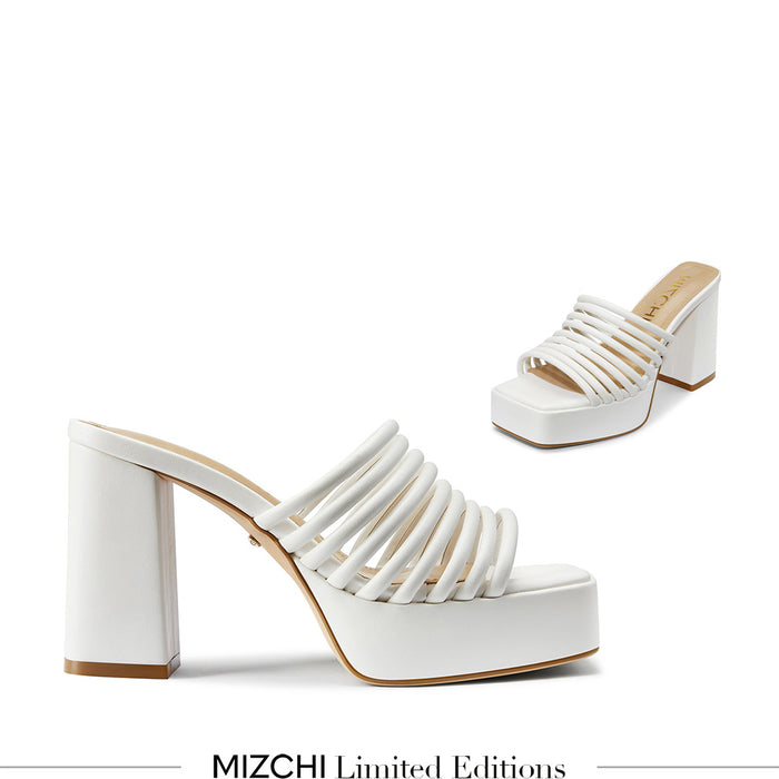 Stella White - Platform Mules