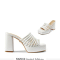 Stella White - Platform Mules