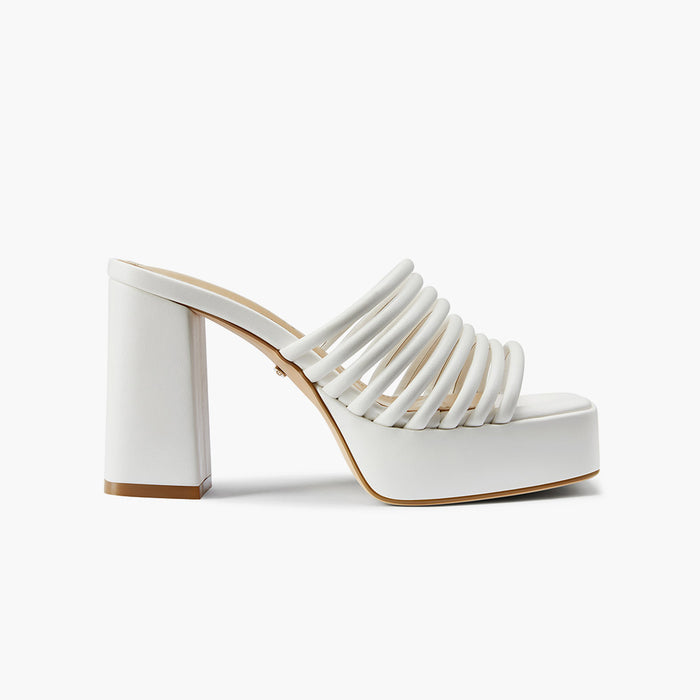 Stella White - Platform Mules