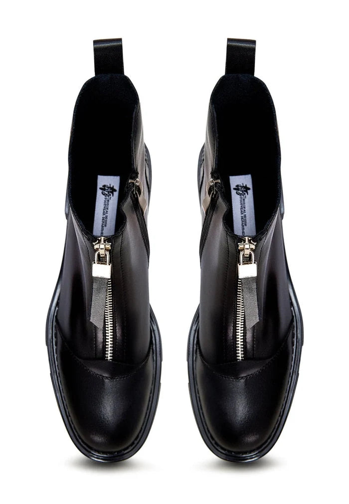 A pair of stylish black ankle boots named Antonia, perfect for women's footwear, a fashionable addition to any outfit.