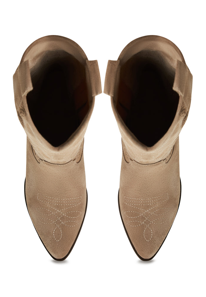 Suede Cowboy Boots Mariana - Brown