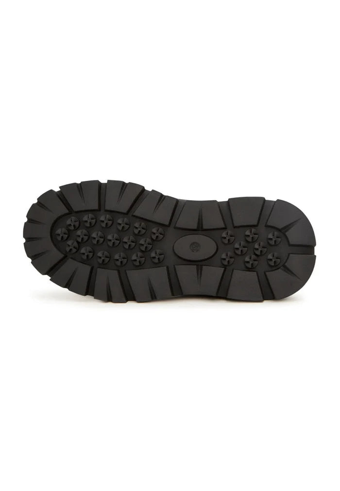 A pair of stylish black suede winter boots with cozy wool lining, perfect for keeping your feet warm and chic during cold weather.