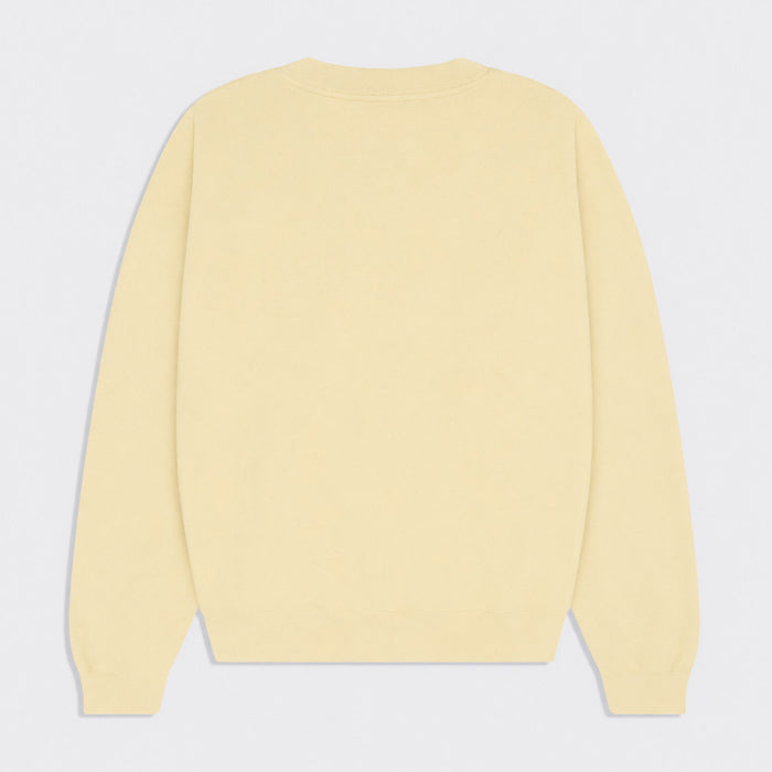 Brunch Summer Crewneck in Pale Yellow french terry, product view 3