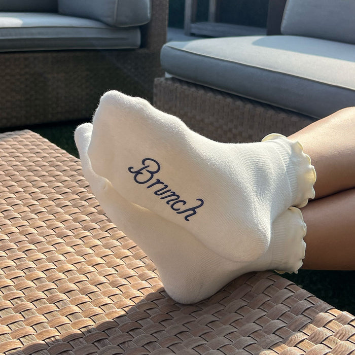 Brunch Summer Sock in Panna cotton, product view 2
