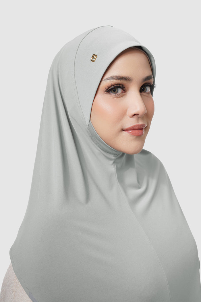 swyft slip on scarf in ash by buttonscarves detail
