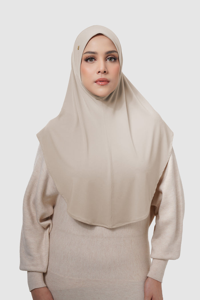 swyft slip on scarf in khaki by buttonscarves