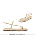 Sylus Gold - Strappy flat Sandals