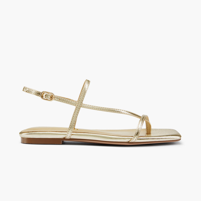 Sylus Gold - Strappy flat Sandals