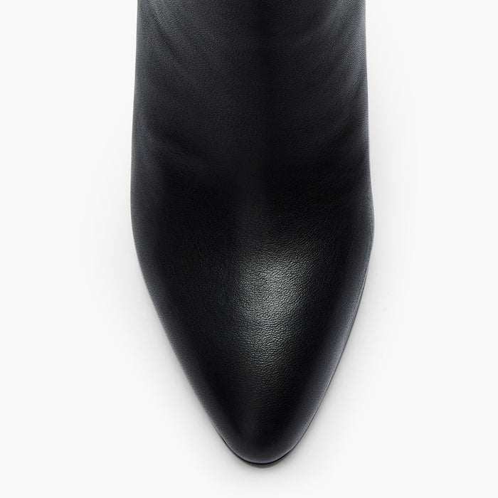 TANYA - black leather ankle boots