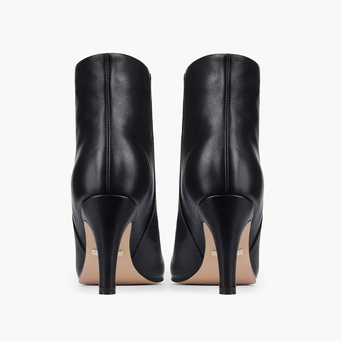 TANYA - black leather ankle boots