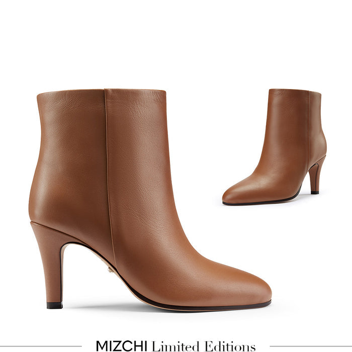 TANYA - brown leather ankle boots
