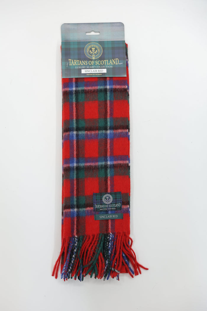 Tartans of Scotland Clan Scarf Sinclair Red