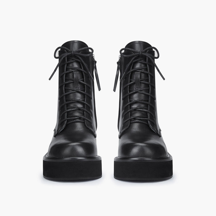 TERRY - lace up flatform boot