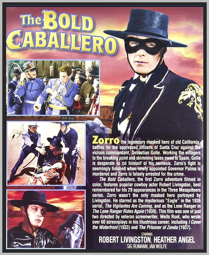 THE BOLD CABALLERO - 1936 - WITH ROBERT LIVINGSTON - RARE DVD - COLORIZED