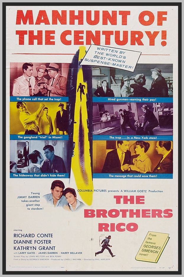 THE BROTHERS RICO - 1957 - COLORIZED - RICHARD CONTE - RARE DVD