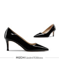 TIA BLACK PATENT - kitten heels