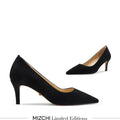 TIA BLACK SUEDE - kitten heels