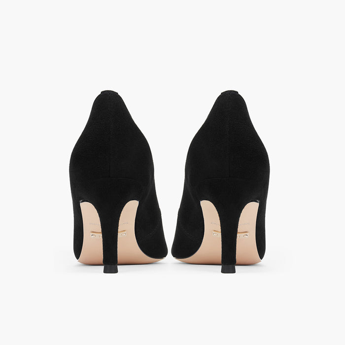TIA BLACK SUEDE - kitten heels