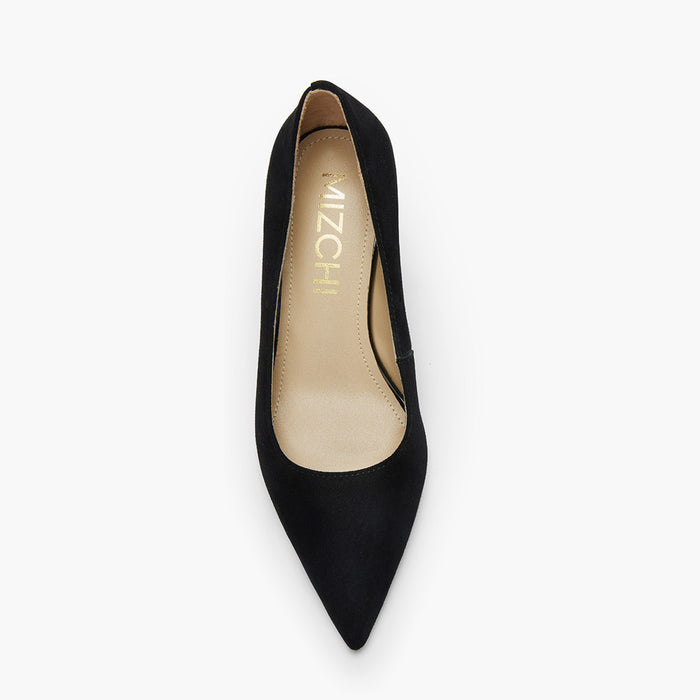 TIA BLACK SUEDE - kitten heels