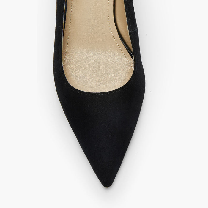 TIA BLACK SUEDE - kitten heels