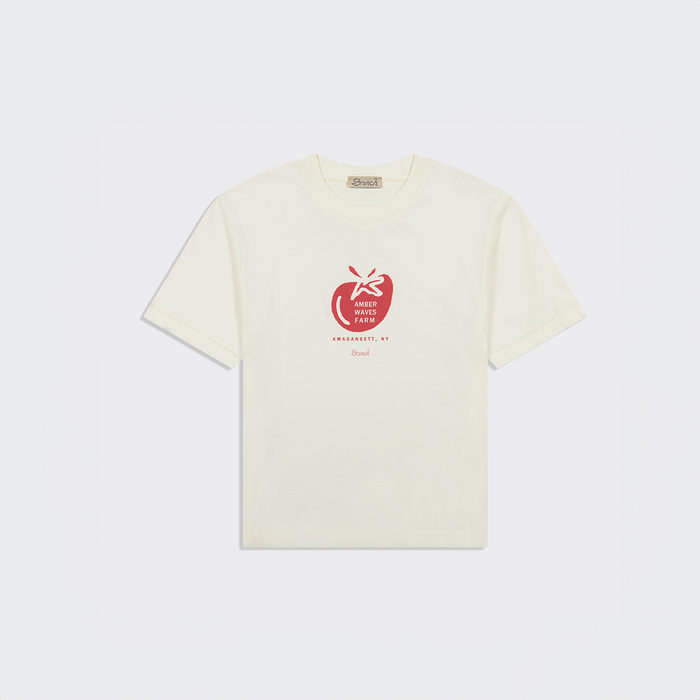 Brunch Tomato Baby Tee AWF in Cream cotton, main product image