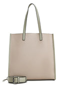 A stylish beige canvas tote bag, perfect for everyday use and shopping.