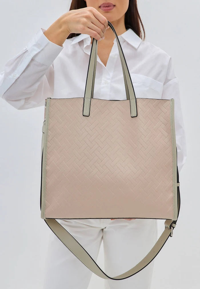 A stylish beige canvas tote bag perfect for everyday use.