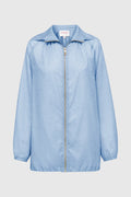 tropical26 hooded jacket in blue by buttonscarves