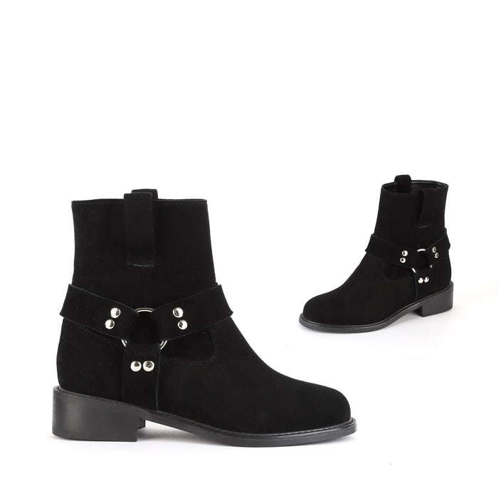 *UK 2.5 - LUXO - black suede, 3cm heel