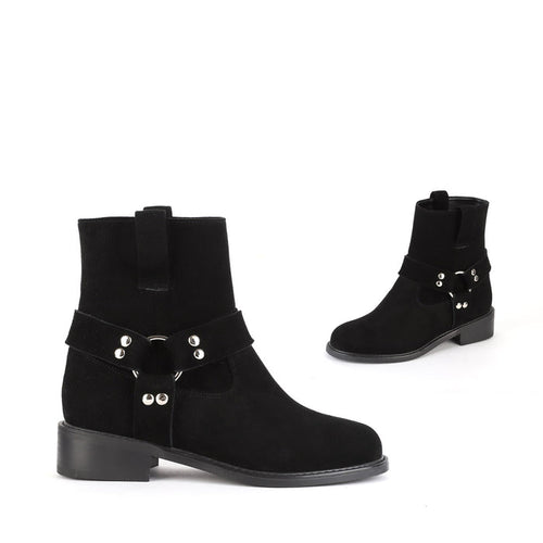 *UK 2.5 - LUXO - black suede, 3cm heel