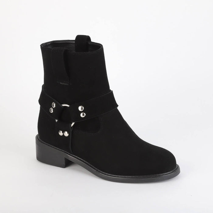 *UK 2.5 - LUXO - black suede, 3cm heel