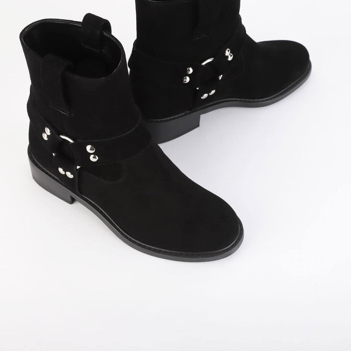 *UK 2.5 - LUXO - black suede, 3cm heel