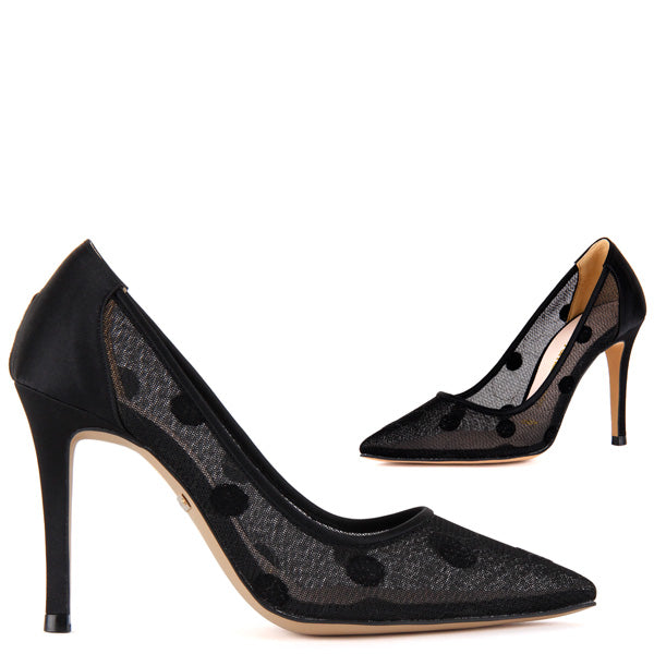 *UK size 1 - COCCIELLA - black, 6cm heels