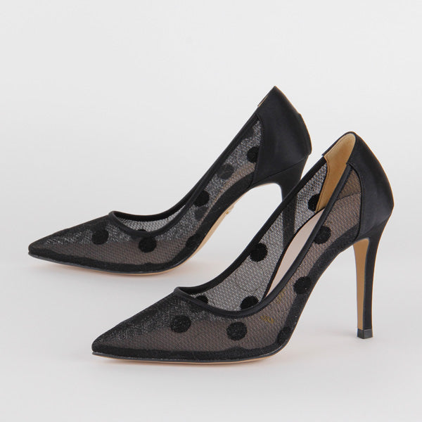 *UK size 1 - COCCIELLA - black, 6cm heels