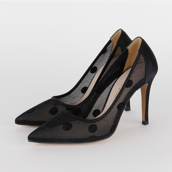 *UK size 1 - COCCIELLA - black, 6cm heels