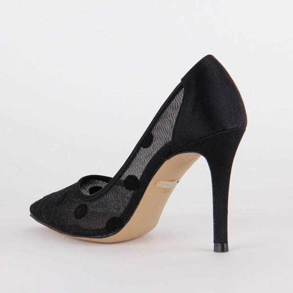 *UK size 1 - COCCIELLA - black, 6cm heels
